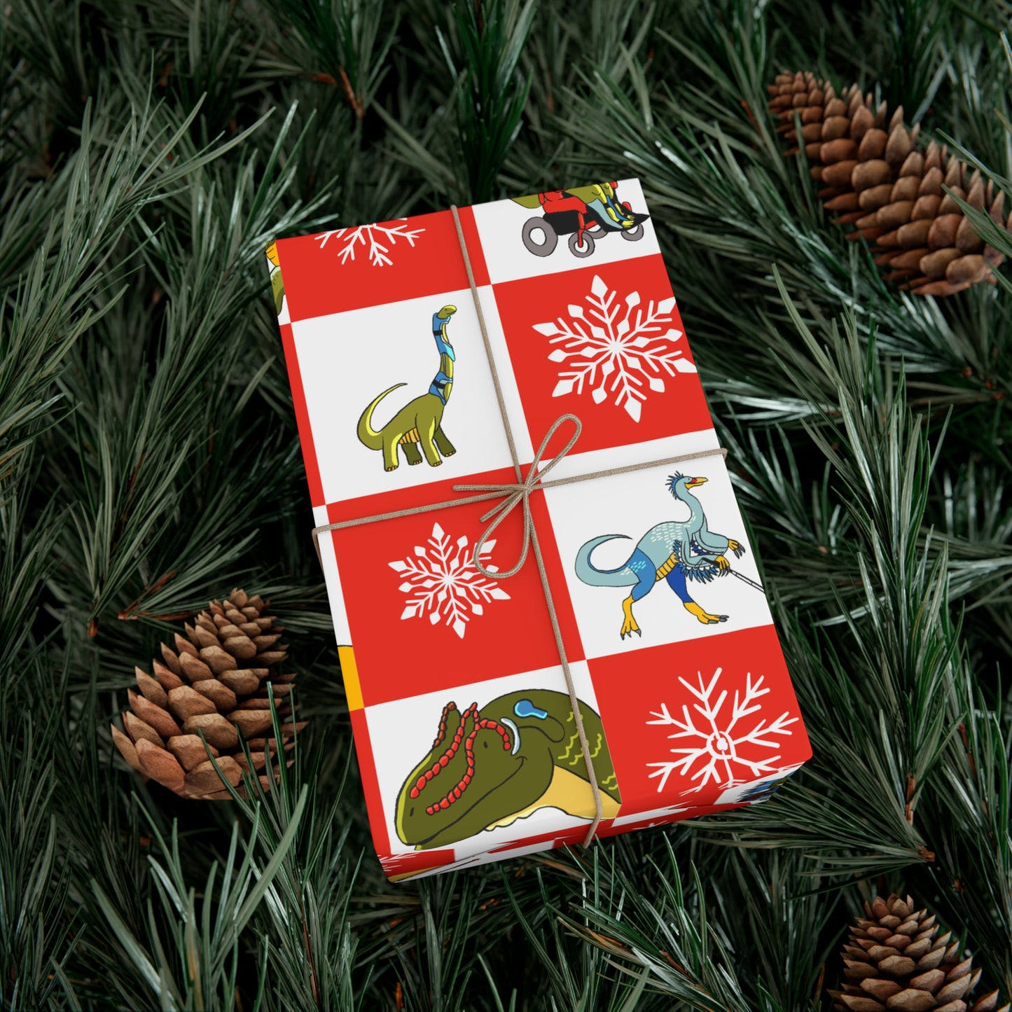 Disabled Dino Holiday Wrapping Paper